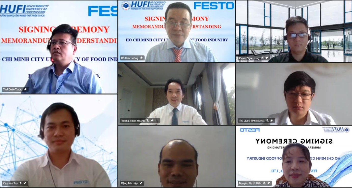 Lễ ký kết thỏa thuận hợp tác giữa Trường Đại học Công nghiệp Thực phẩm TP. Hồ Chí Minh và FESTO Việt Nam