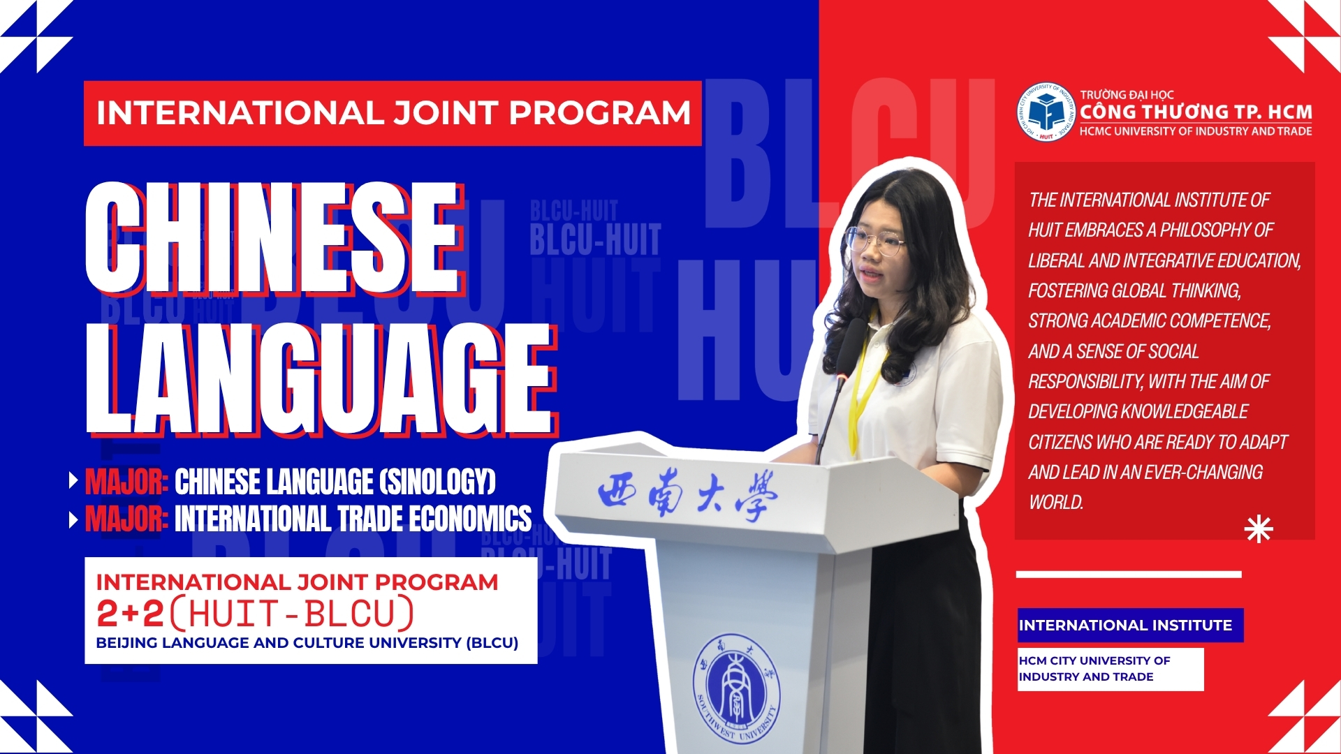 Thông tin tuyển sinh Đại học Liên kết quốc tế 2+2 năm 2026 ngành Ngôn ngữ Trung Quốc tại Đại học Ngôn ngữ và Văn hóa Bắc Kinh (Trung Quốc)