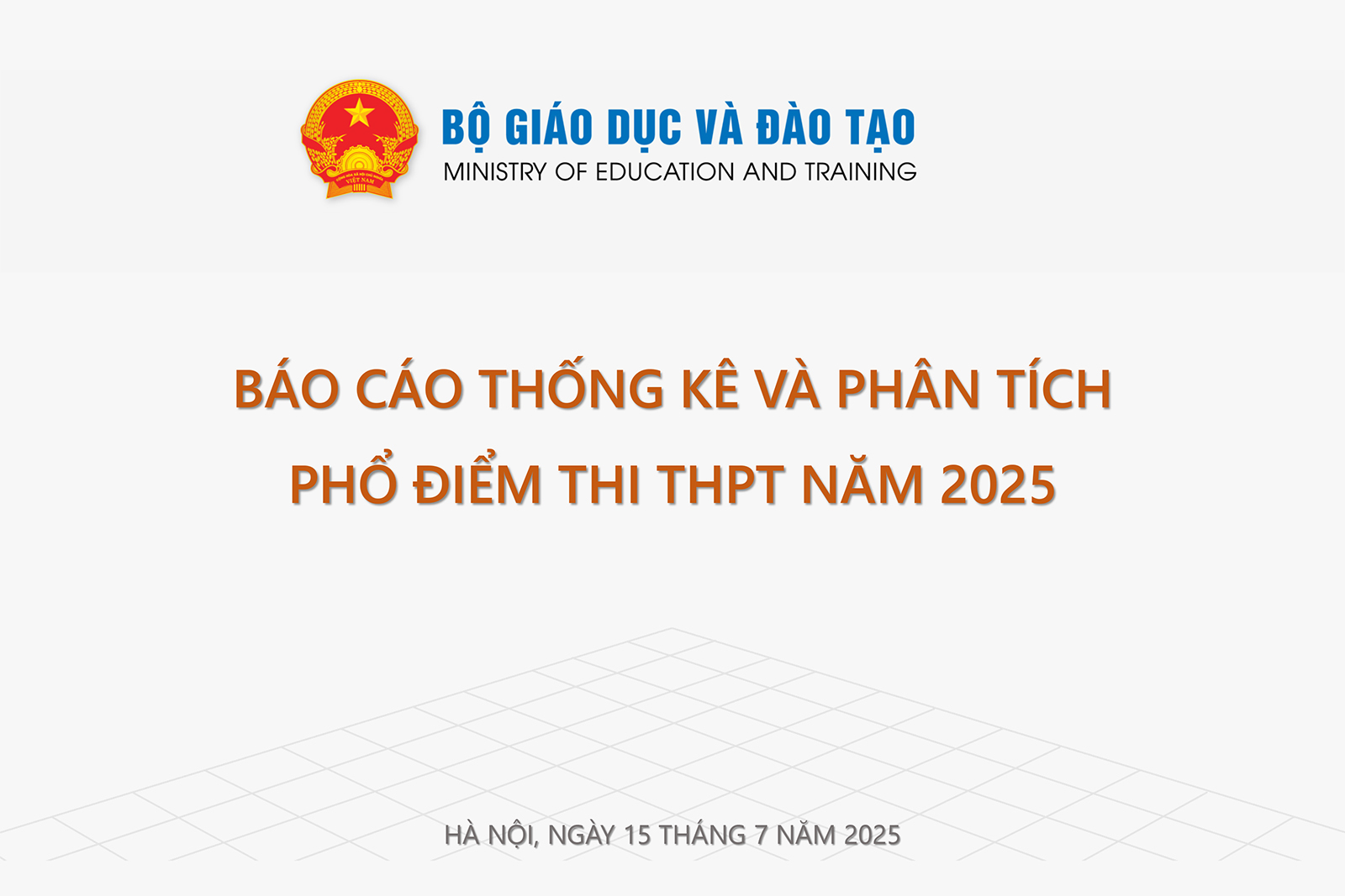 Bộ GD&ĐT công bố phổ điểm thi tốt nghiệp THPT 2025