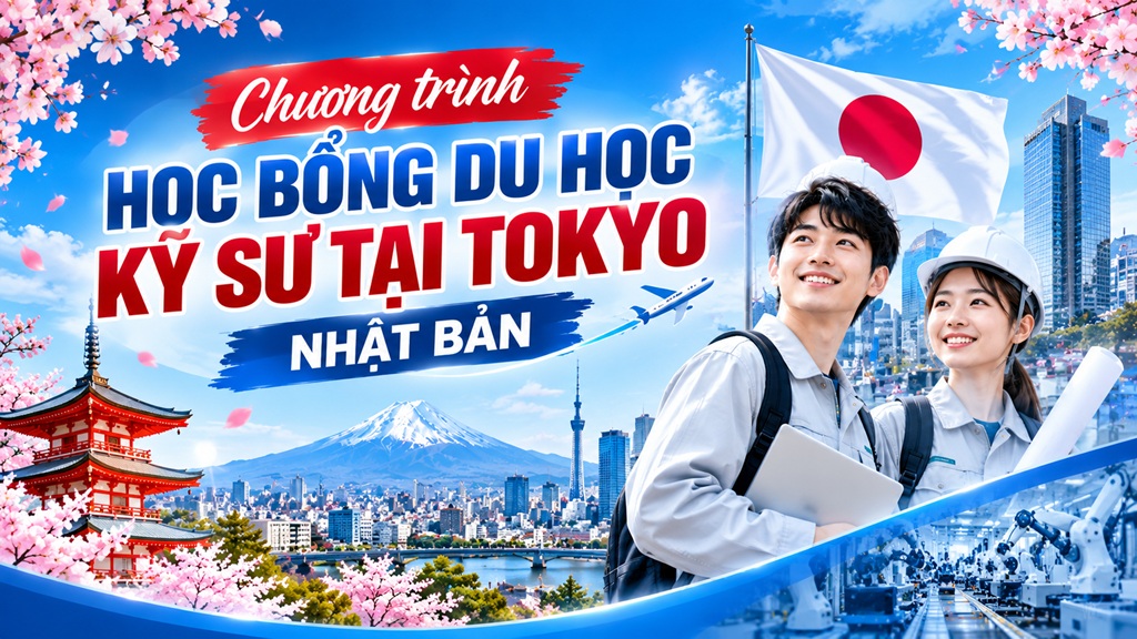 Chương trình học bổng du học Kỹ sư tại Tokyo (Kỳ tháng 4/2027)