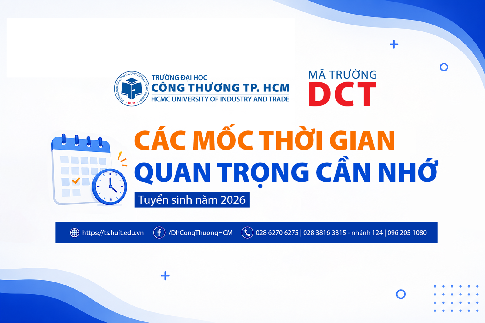 Các mốc thời gian quan trọng thí sinh cần nhớ trong tuyển sinh đại học 2026