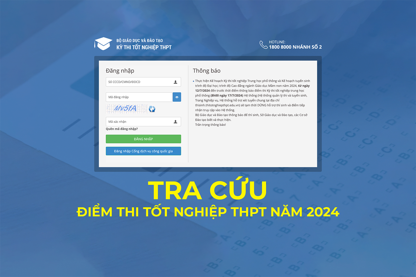 Hướng dẫn tra cứu điểm thi tốt nghiệp THPT năm 2024