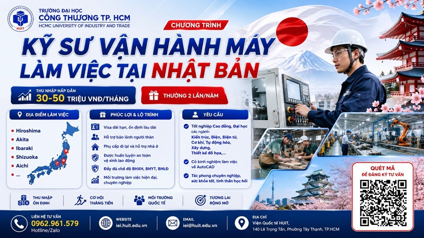 Chương trình tuyển dụng kỹ sư vận hành máy làm việc tại Nhật Bản