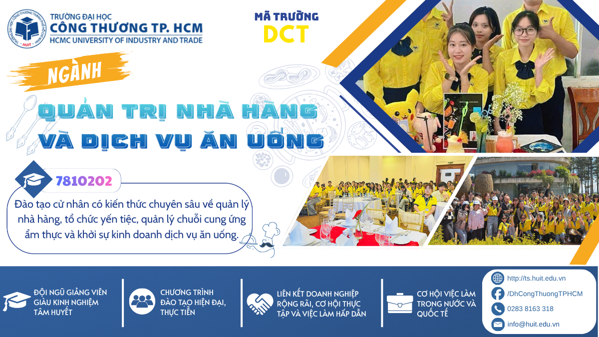 Ngành Quản trị Nhà hàng và Dịch vụ ăn uống