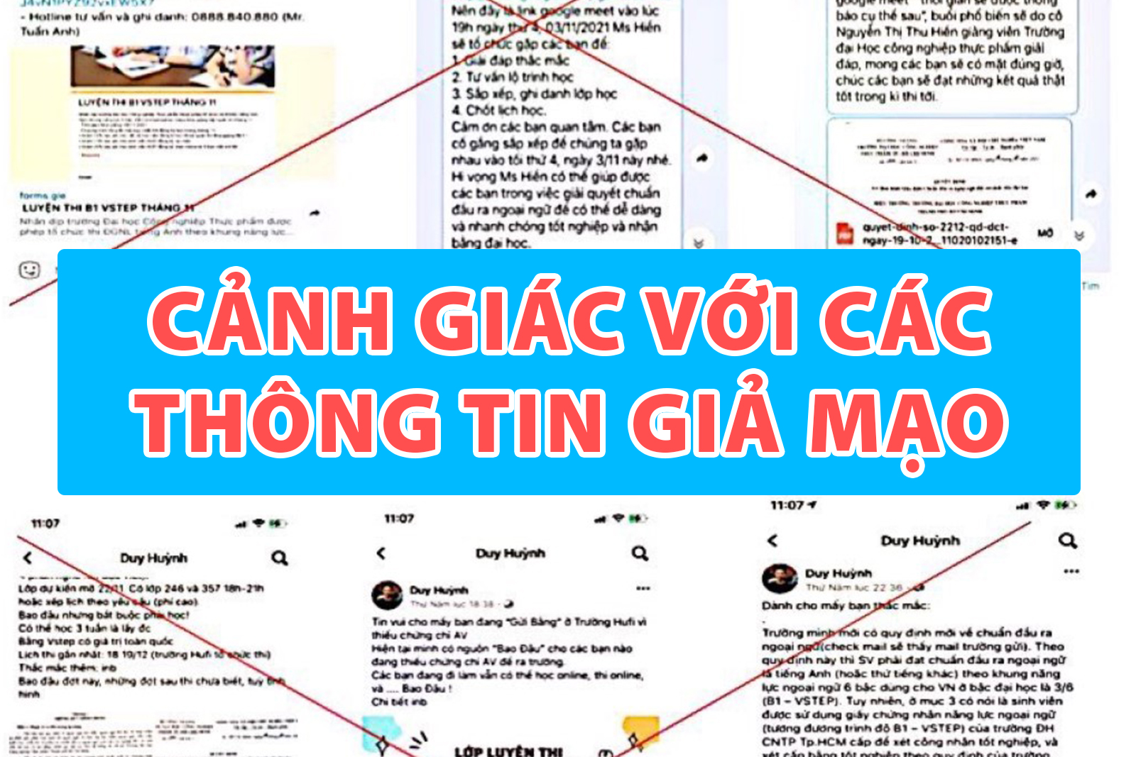 Cảnh giác với các thông tin giả mạo