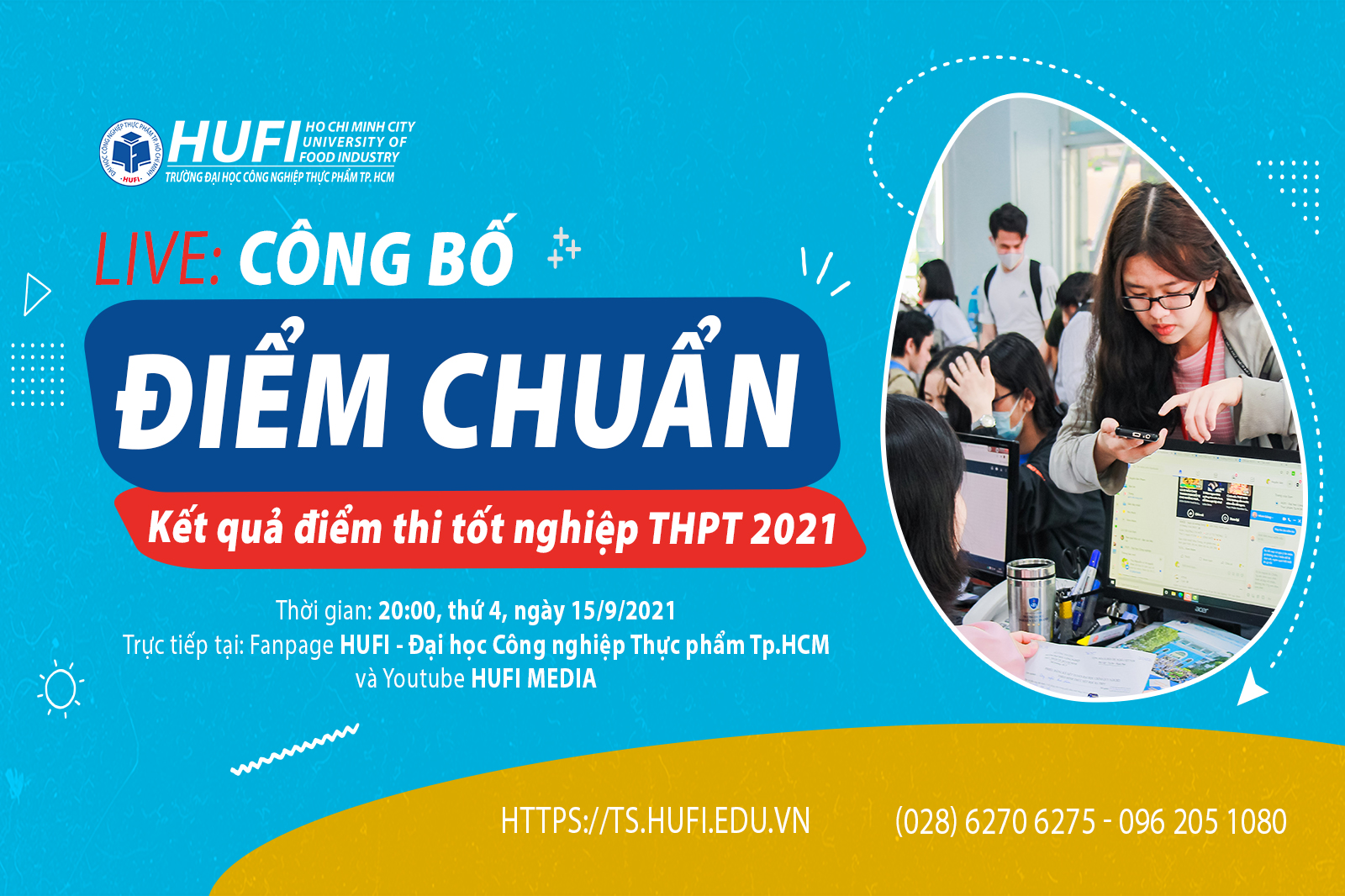 Trực tiếp - Live Stream: Công bố điểm chuẩn trúng tuyển bằng phương thức xét điểm thi tốt nghiệp THPT 2021