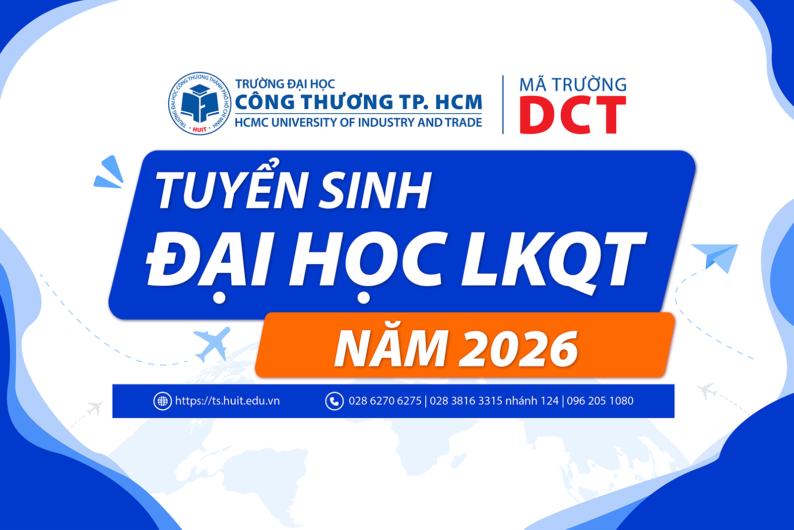 HUIT nhận hồ sơ đăng ký đại học liên kết quốc tế đến ngày 04/7/2026