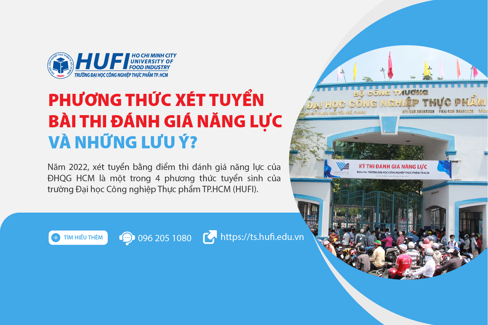 Một số lưu ý khi thí sinh có nguyện vọng xét tuyển vào HUFI bằng điểm thi đánh giá năng lực