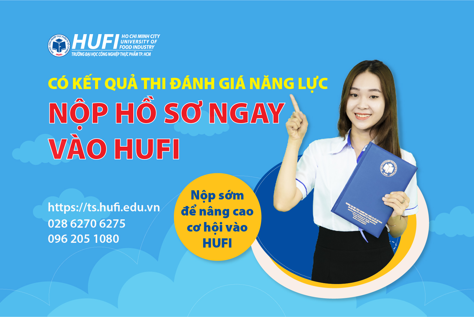 Nhận hồ sơ xét tuyển bằng điểm thi đánh giá năng lực đợt 1 đến 29/4