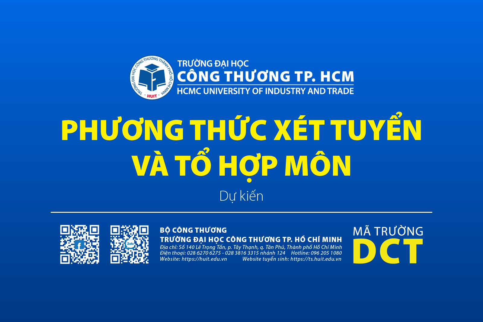 Tuyển sinh 2025: Phương thức và tổ hợp môn xét tuyển đại học vào Trường Đại học Công Thương TP. HCM