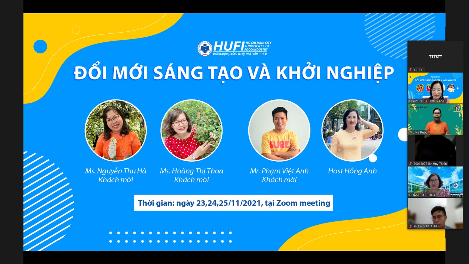 Nhà trường luôn gắn kết, kết nối chuyên gia trong lĩnh vực Khởi nghiệp đến gần hơn với các bạn sinh viên tại lớp học ĐMST và Khởi nghiệp.